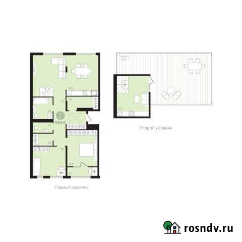 2-комнатная квартира, 106.9 м², 9/9 эт. на продажу в Екатеринбурге Екатеринбург - изображение 1