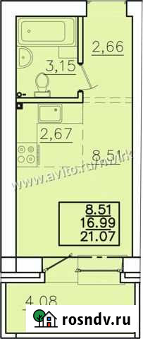 1-комнатная квартира, 21.1 м², 2/3 эт. на продажу в Маркове Маркова - изображение 1