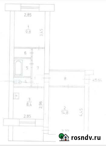 2-комнатная квартира, 47 м², 3/5 эт. в аренду на длительный срок в Соликамске Соликамск - изображение 1
