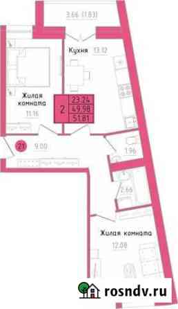 2-комнатная квартира, 51.8 м², 1/6 эт. на продажу в Кирове Киров