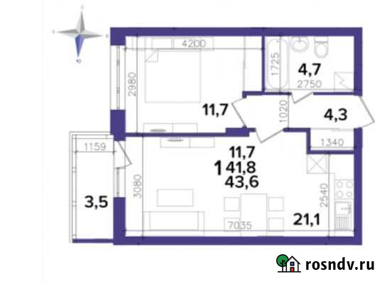 1-комнатная квартира, 44 м², 14/27 эт. на продажу в Рязани Рязань - изображение 1