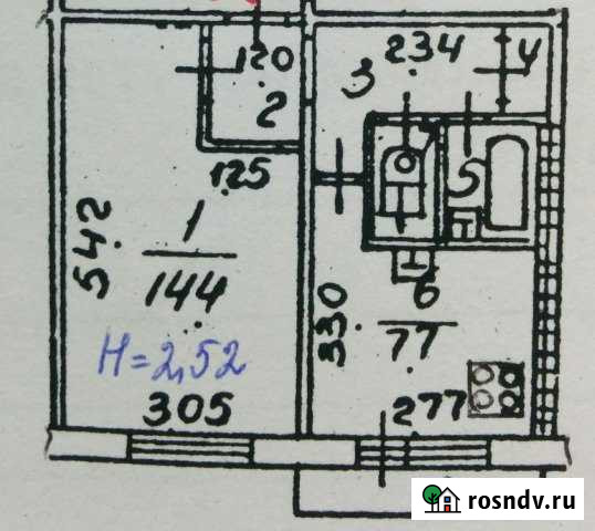 1-комнатная квартира, 32.4 м², 3/5 эт. на продажу в Луховицах Луховицы - изображение 1