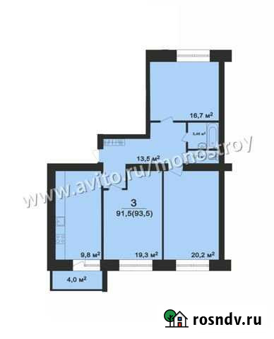 3-комнатная квартира, 95.1 м², 1/12 эт. на продажу во Владимире Владимир - изображение 1