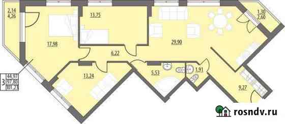 3-комнатная квартира, 101.2 м², 5/14 эт. на продажу в Кирове Киров