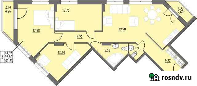 3-комнатная квартира, 101.2 м², 5/14 эт. на продажу в Кирове Киров - изображение 1