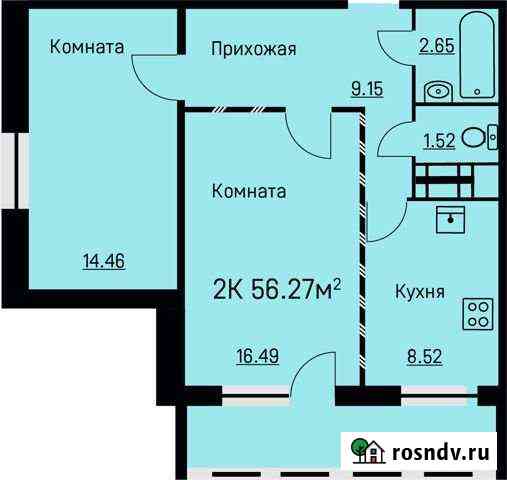 2-комнатная квартира, 56.3 м², 9/10 эт. на продажу в Перми Пермь