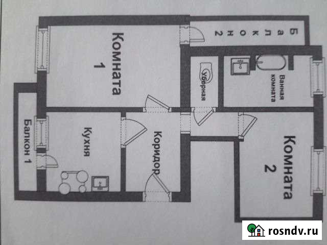 2-комнатная квартира, 73.4 м², 1/2 эт. на продажу в Томилино Томилино - изображение 1