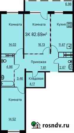 3-комнатная квартира, 82.7 м², 1/16 эт. на продажу в Перми Пермь