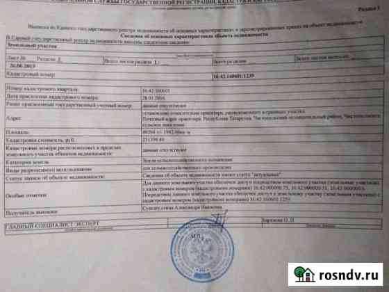Участок СНТ, ДНП 500 сот. на продажу в Чистополе Чистополь