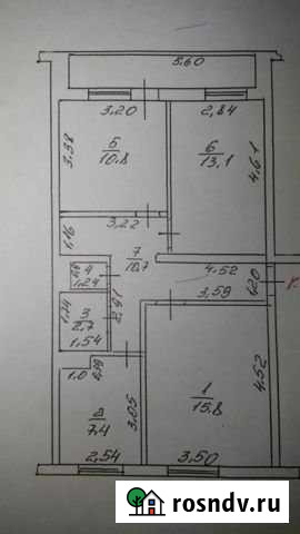 3-комнатная квартира, 61.6 м², 4/5 эт. на продажу в Энеме Энем - изображение 1