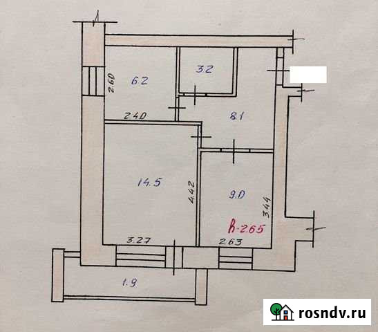 2-комнатная квартира, 42.9 м², 8/9 эт. на продажу в Стрежевом Стрежевой - изображение 1