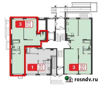 3-комнатная квартира, 71.4 м², 1/5 эт. на продажу в Химках Химки - изображение 1
