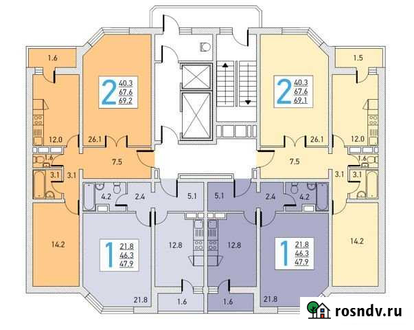 1-комнатная квартира, 46.3 м², 20/25 эт. на продажу в Долгопрудном Долгопрудный - изображение 1
