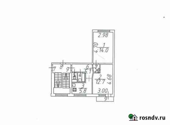 2-комнатная квартира, 41.3 м², 3/5 эт. на продажу в Троицком Московской области Троицкое