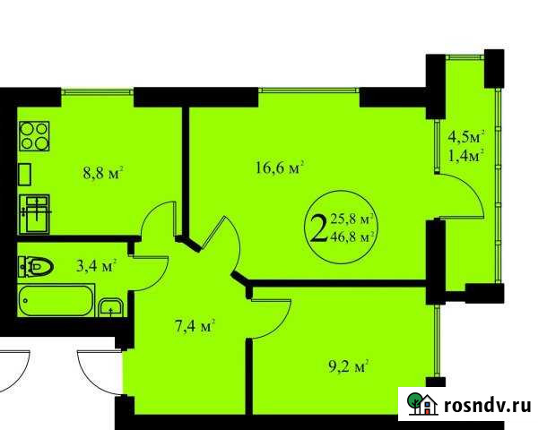 2-комнатная квартира, 50 м², 4/4 эт. на продажу в Уфе Уфа - изображение 1