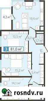 3-комнатная квартира, 81 м², 3/4 эт. на продажу в Тюмени Тюмень
