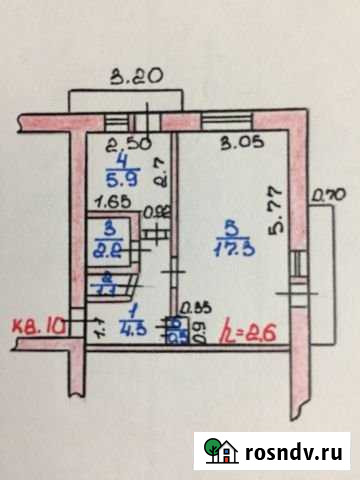 1-комнатная квартира, 31.3 м², 5/5 эт. на продажу в Прохладном Прохладный - изображение 1