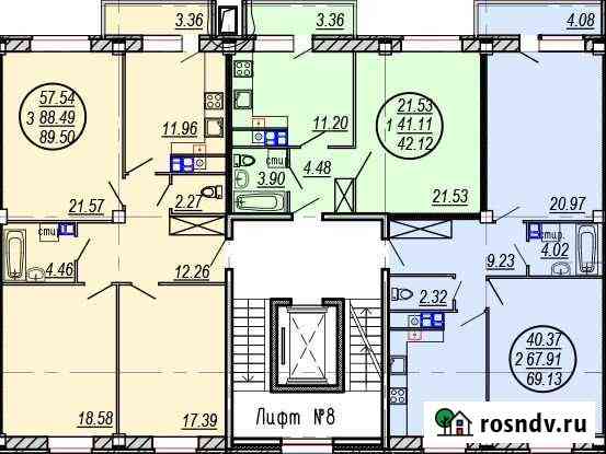 3-комнатная квартира, 89.5 м², 4/10 эт. на продажу в Ярославле Ярославль