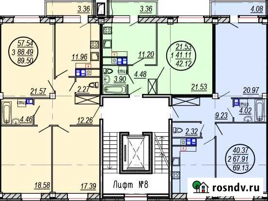 3-комнатная квартира, 89.5 м², 4/10 эт. на продажу в Ярославле Ярославль - изображение 1