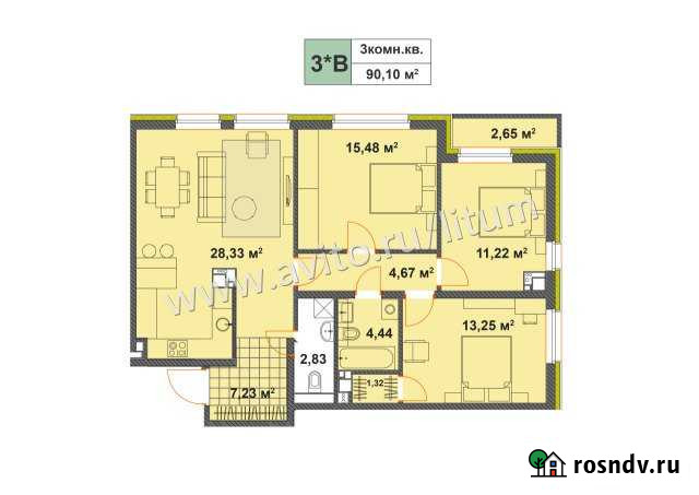 4-комнатная квартира, 90 м², 12/17 эт. на продажу в Ижевске Ижевск - изображение 1