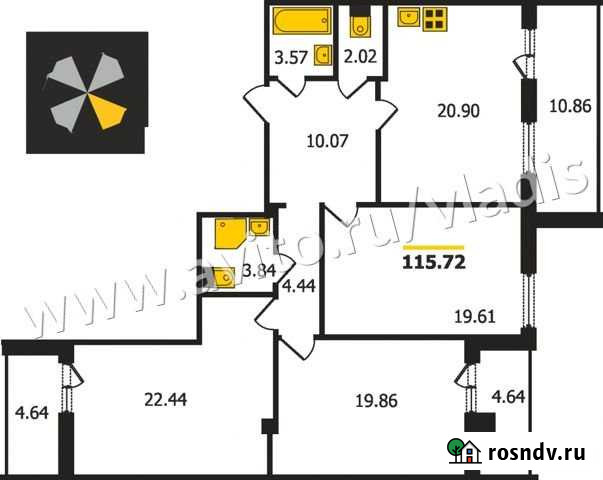 3-комнатная квартира, 113 м², 6/12 эт. на продажу во Владимире Владимир - изображение 1
