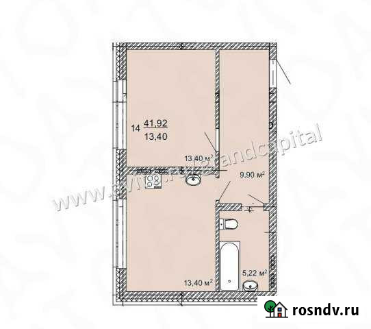 1-комнатная квартира, 41.9 м², 5/5 эт. на продажу в Ульяновске Ульяновск - изображение 1