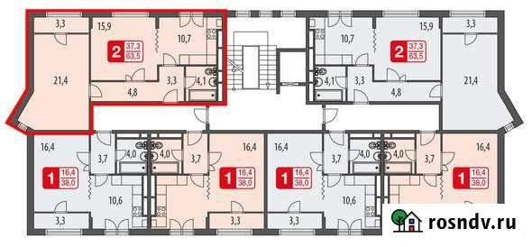 2-комнатная квартира, 63.5 м², 5/5 эт. на продажу в Химках Химки - изображение 1