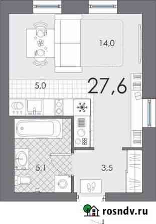 Квартира-студия, 27.6 м², 3/24 эт. на продажу в Тюмени Тюмень