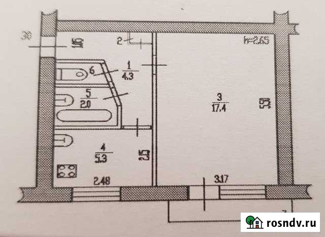 1-комнатная квартира, 30.2 м², 3/5 эт. на продажу в Вышнем Волочке Вышний Волочек - изображение 1