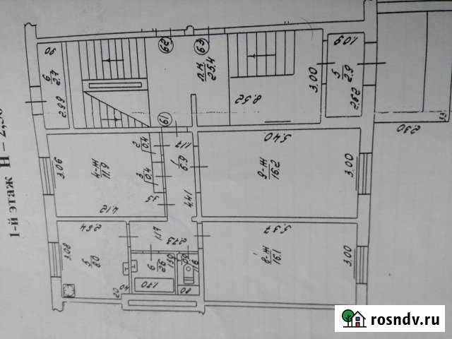 3-комнатная квартира, 63.4 м², 1/5 эт. на продажу в Черняховске Черняховск - изображение 1