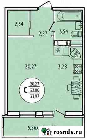 Квартира-студия, 33 м², 13/16 эт. на продажу в Краснодаре Краснодар