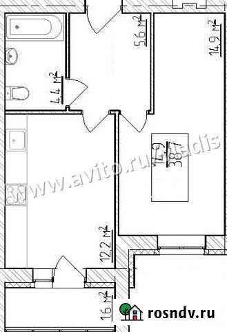 1-комнатная квартира, 38.7 м², 1/3 эт. на продажу в Муроме Муром - изображение 1