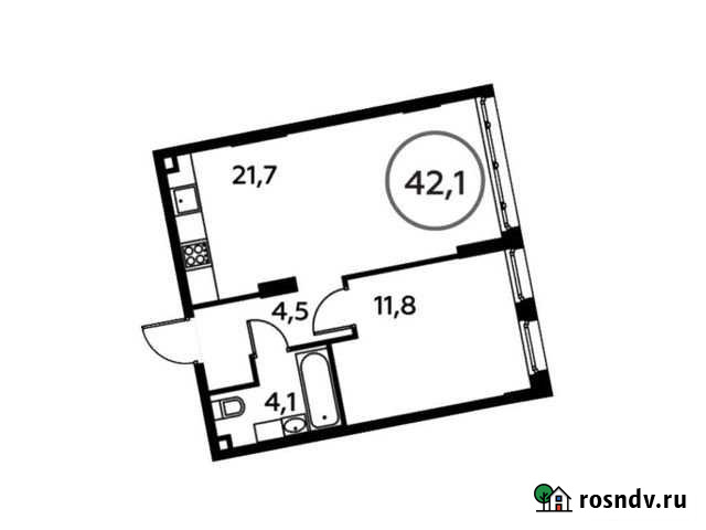 1-комнатная квартира, 42.1 м², 2/16 эт. на продажу в Коммунарке Коммунарка - изображение 1