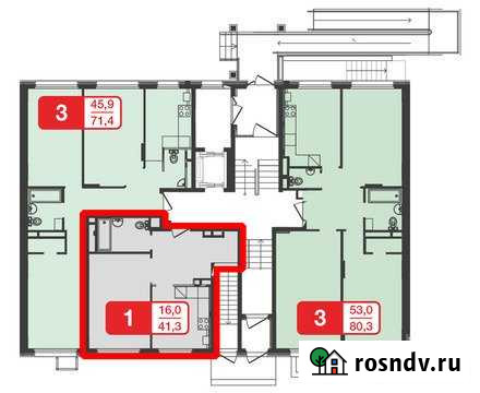 1-комнатная квартира, 41.3 м², 1/5 эт. на продажу в Химках Химки - изображение 1