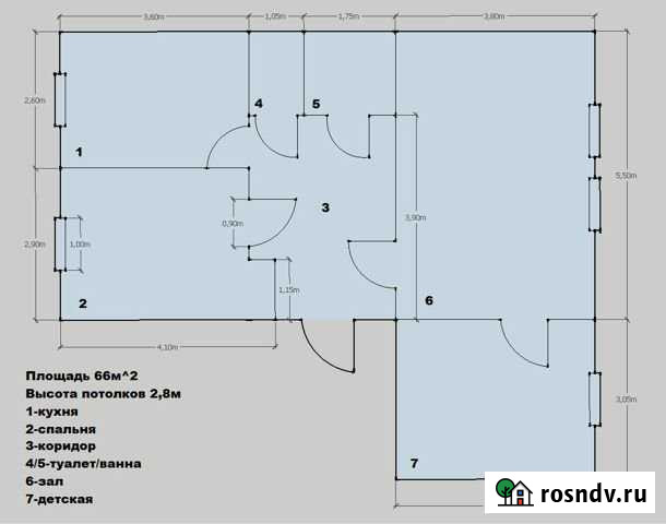 3-комнатная квартира, 66 м², 1/3 эт. на продажу в Рыбинске Рыбинск - изображение 1