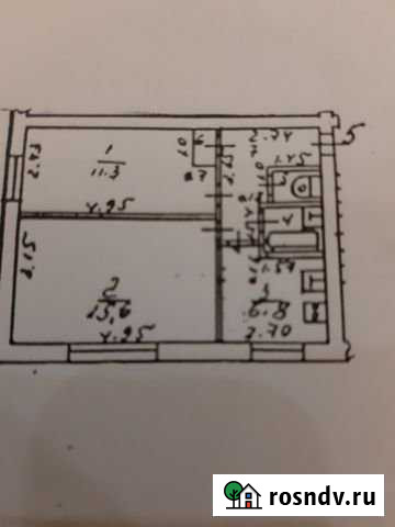2-комнатная квартира, 44 м², 2/2 эт. на продажу в Кашире Кашира - изображение 1