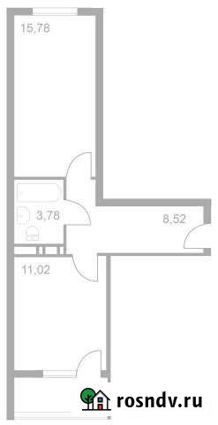 1-комнатная квартира, 40.8 м², 1/17 эт. на продажу в Островцах Островцы - изображение 1