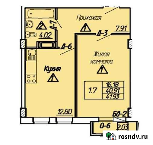 1-комнатная квартира, 42 м², 4/18 эт. на продажу в Чебоксарах Чебоксары - изображение 1
