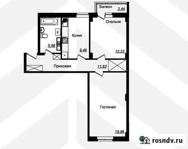 2-комнатная квартира, 59.4 м², 15/15 эт. на продажу в Нижнем Новгороде Нижний Новгород - изображение 1