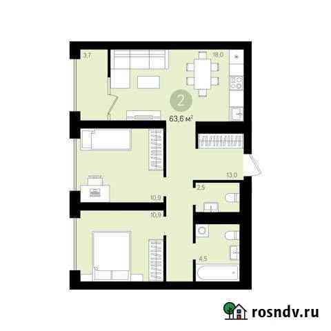 2-комнатная квартира, 63.5 м², 10/16 эт. на продажу в Сургуте Ханты-Мансийского АО Сургут
