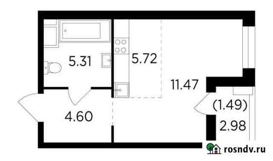 1-комнатная квартира, 28.6 м², 2/25 эт. на продажу в Одинцово Одинцово