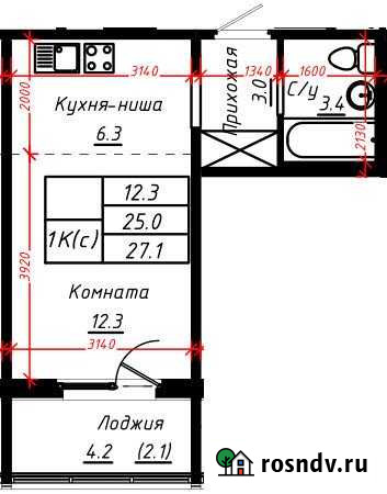 Квартира-студия, 27.1 м², 1/10 эт. на продажу в Барнауле Барнаул - изображение 1