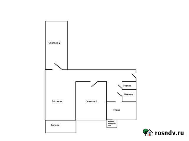 3-комнатная квартира, 64.6 м², 1/3 эт. на продажу в Грицовском Грицовский - изображение 1