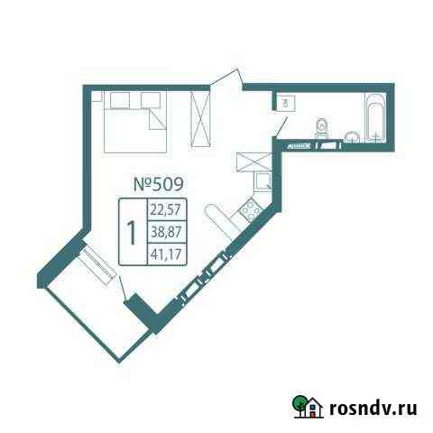 1-комнатная квартира, 41.2 м², 18/22 эт. на продажу в Одинцово Одинцово