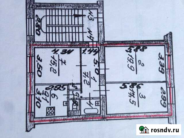 Комната 15.2 м² в 3-ком. кв., 2/4 эт. на продажу в Ломоносове Ломоносов - изображение 1