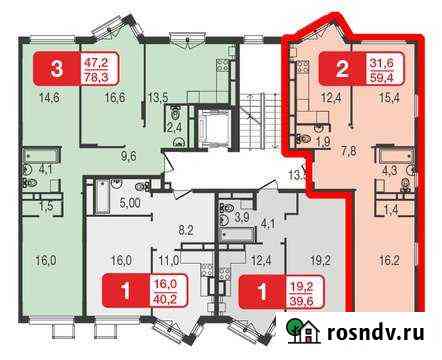 2-комнатная квартира, 59.4 м², 3/5 эт. на продажу в Химках Химки