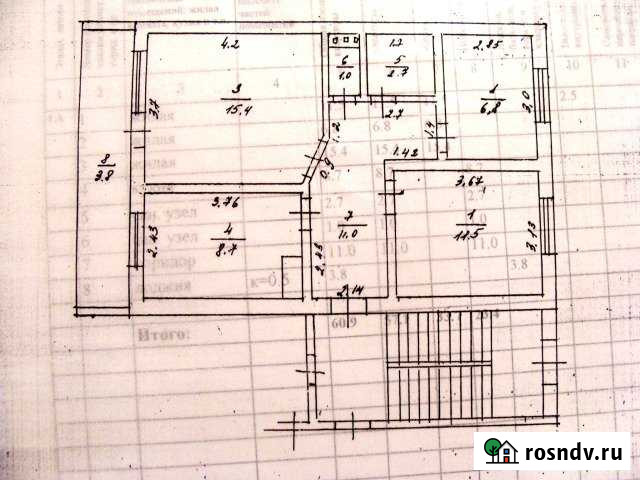 3-комнатная квартира, 60.9 м², 1/2 эт. на продажу в Мещовске Мещовск - изображение 1