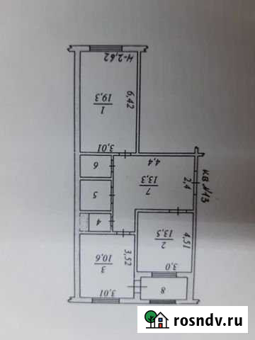 2-комнатная квартира, 65 м², 3/5 эт. на продажу в Салехарде Салехард - изображение 1