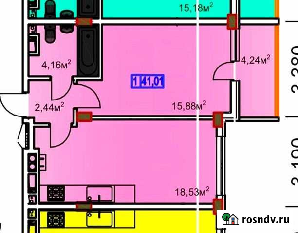 1-комнатная квартира, 45 м², 2/7 эт. на продажу в Геленджике Геленджик - изображение 1