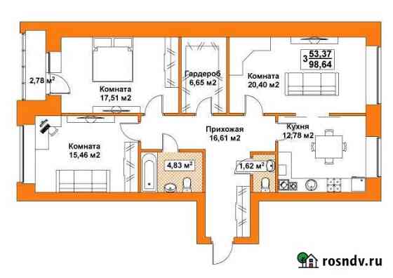 3-комнатная квартира, 98 м², 2/6 эт. на продажу в Твери Тверь